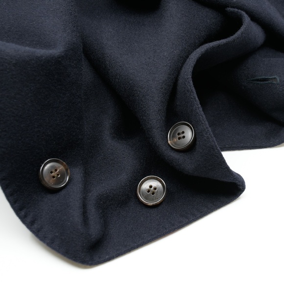 SUITSUPPLY Pure Wool Navy Overcoat Vicenza Int J4611 USA 38 Free CANALI Silk Tie - Picture 10 of 16